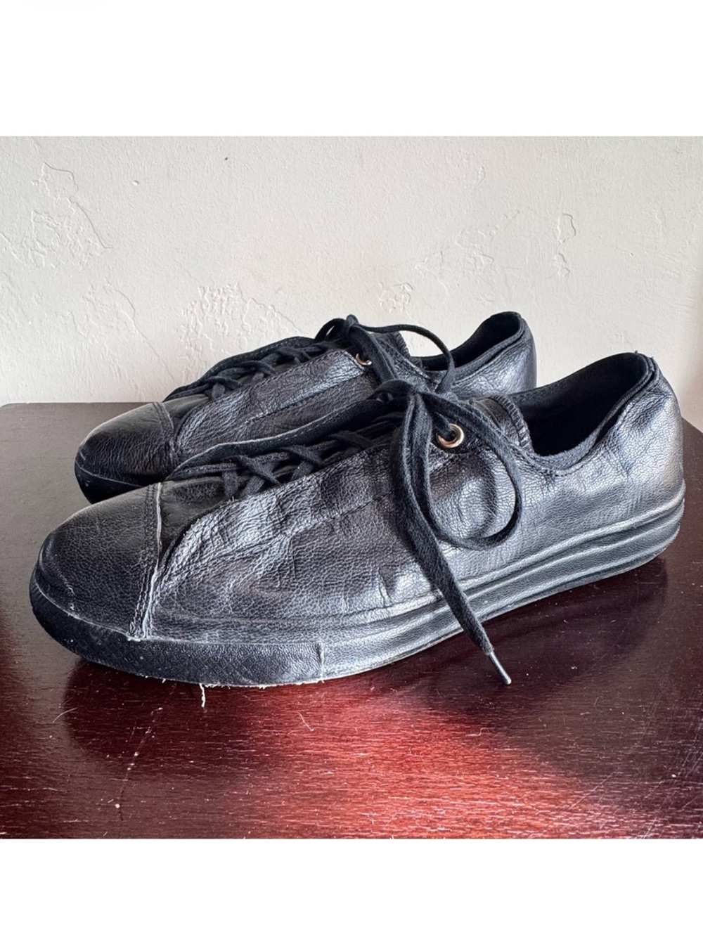Converse CT All Star High Line Shroud Ox Black Leather Sneakers Chuck Taylor
